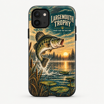 Largemouth Bass Fishing Phone Case - Vintage Angler Gift