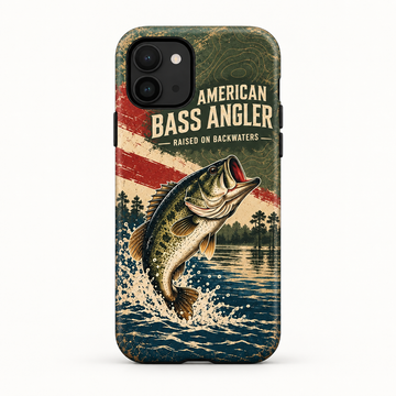 Patriotic Bass Fishing Phone Case - American Angler Gift