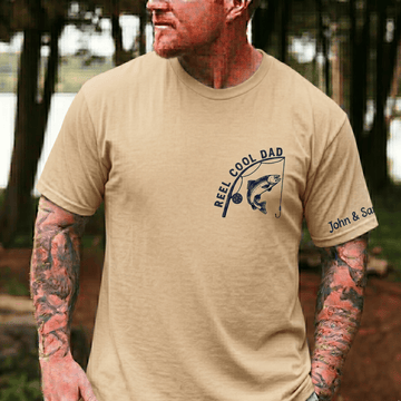 The "Reel Cool" Legacy – Customized Kids' name Fishing Embroidered Tee