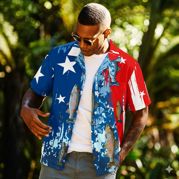 The Patriot Stream Hawaiian Shirt – Freedom on the Water