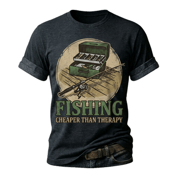 Fishing is cheaper than Therapy T-shirt