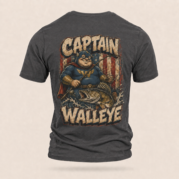 Any Man Can Be a Captain After Catching a Walleye - Funny Fishing Unisex T-shirt