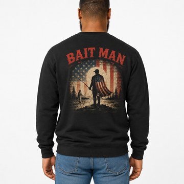 Bait Man Vintage American Angler Shirt – Fishing Unisex Hoodie, sweatshirt