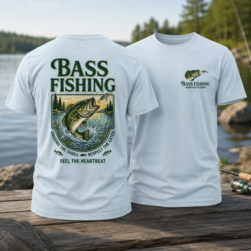Bass Fishing Shirt – Chasing the Thrill Vintage Graphic Tee for Anglers