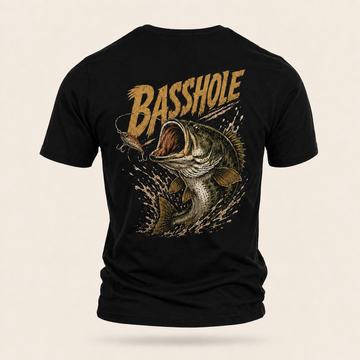 Basshole funny bass fishing T-shirts Hoodies Long Sleeves