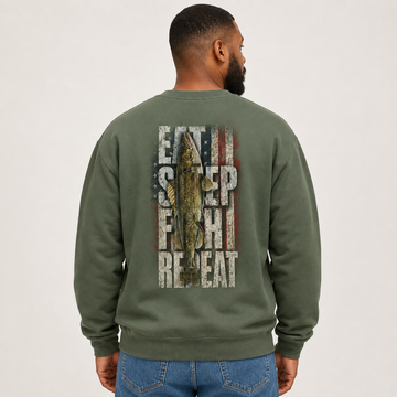 Eat, sleep, fish, repeat, walleye fishing unisex Hoodie, sweatshirt