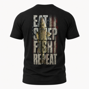 Eat, sleep, fish, repeat, walleye fishing unisex T-Shirt