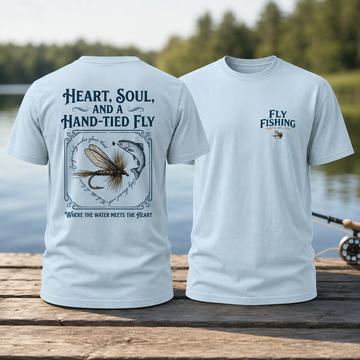 Heart, Soul & a Hand-Tied Fly – Fly Fishing T-Shirt
