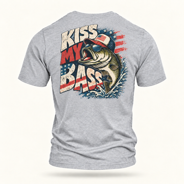 Kiss My Bass Patriotic Fishing Shirt – Funny Largemouth Bass T-Shirt, hoodie and long sleeves (Copy)